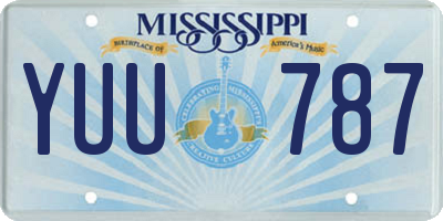 MS license plate YUU787