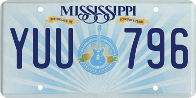 MS license plate YUU796