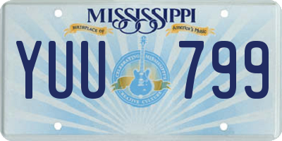 MS license plate YUU799