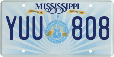 MS license plate YUU808