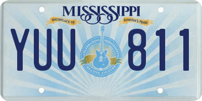 MS license plate YUU811