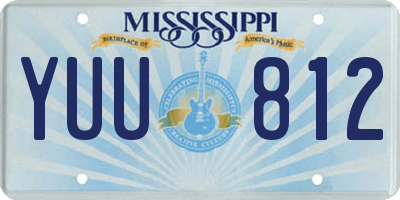 MS license plate YUU812