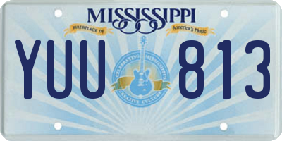 MS license plate YUU813