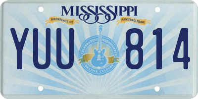 MS license plate YUU814