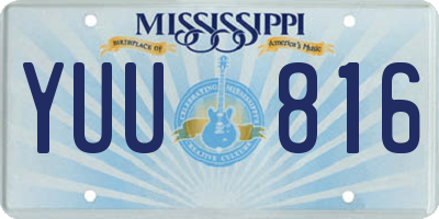 MS license plate YUU816