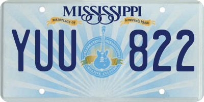 MS license plate YUU822