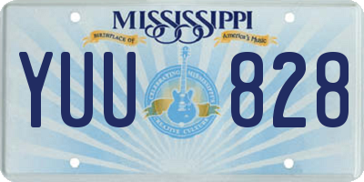 MS license plate YUU828