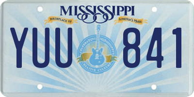 MS license plate YUU841