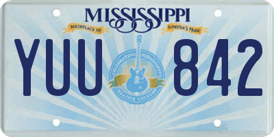 MS license plate YUU842