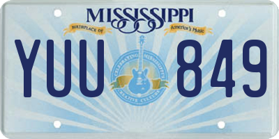 MS license plate YUU849