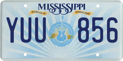 MS license plate YUU856
