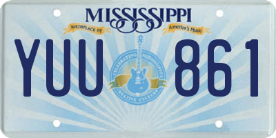 MS license plate YUU861