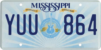 MS license plate YUU864