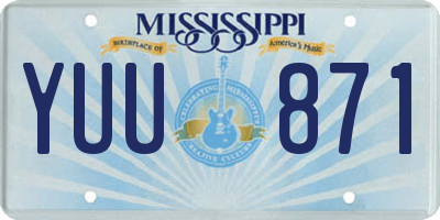 MS license plate YUU871