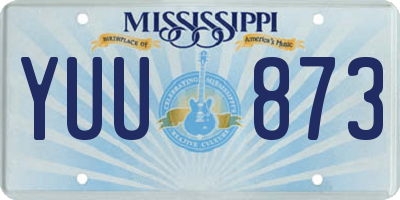 MS license plate YUU873