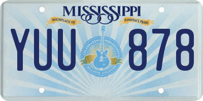 MS license plate YUU878