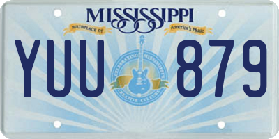 MS license plate YUU879
