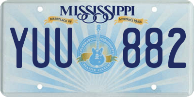 MS license plate YUU882