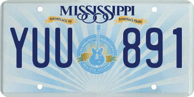 MS license plate YUU891