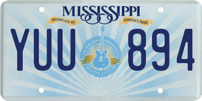 MS license plate YUU894
