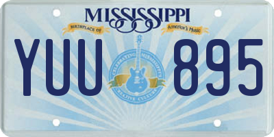 MS license plate YUU895