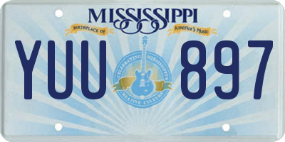 MS license plate YUU897