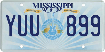 MS license plate YUU899
