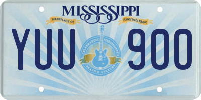 MS license plate YUU900