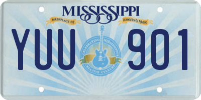 MS license plate YUU901