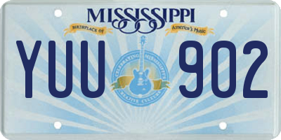 MS license plate YUU902