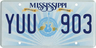 MS license plate YUU903