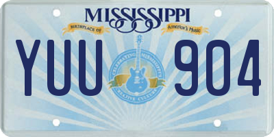 MS license plate YUU904