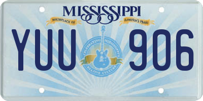 MS license plate YUU906