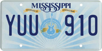 MS license plate YUU910