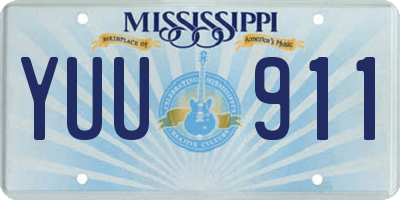 MS license plate YUU911