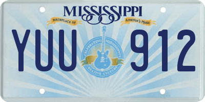 MS license plate YUU912