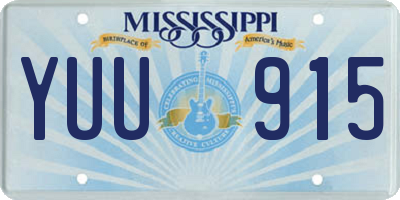 MS license plate YUU915