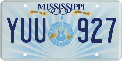 MS license plate YUU927
