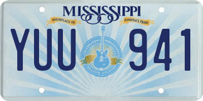 MS license plate YUU941