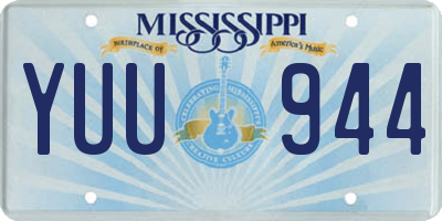 MS license plate YUU944