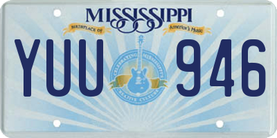 MS license plate YUU946