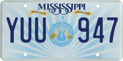 MS license plate YUU947