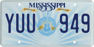 MS license plate YUU949