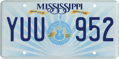 MS license plate YUU952