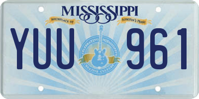 MS license plate YUU961