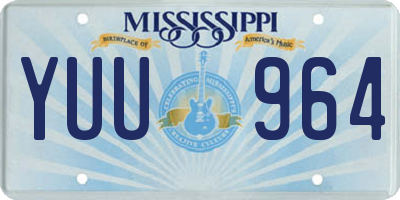 MS license plate YUU964