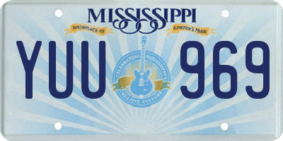 MS license plate YUU969