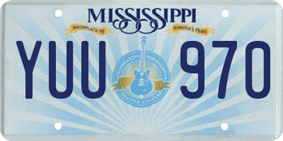 MS license plate YUU970
