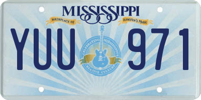 MS license plate YUU971