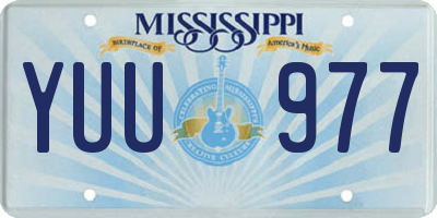 MS license plate YUU977